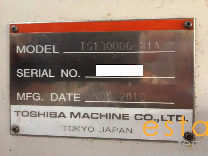 TOSHIBA IS1300DG-81A (YR 2010) Used Plastic Injection Moulding Machine
