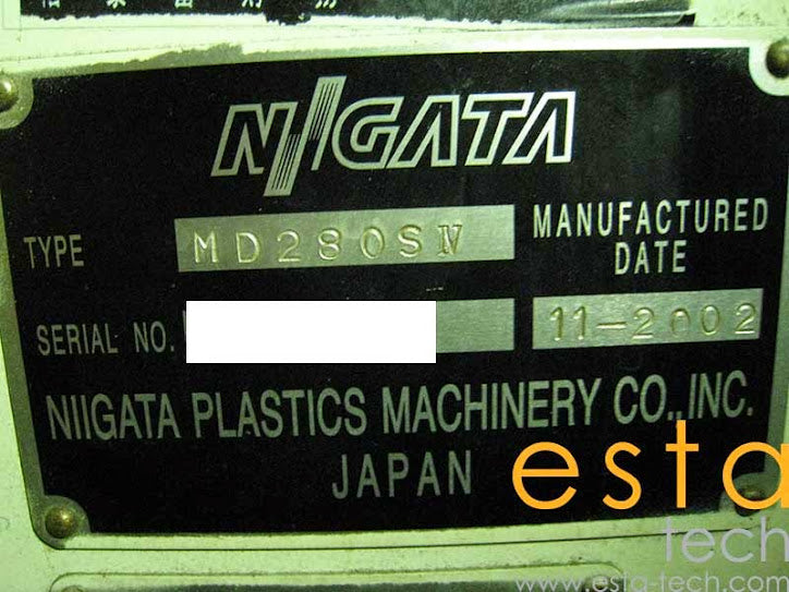NIIGATA MD280S-IV I10 (YR 2002) Used All Electric Plastic Injection Moulding Machine