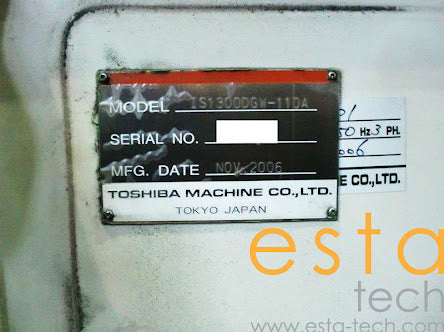 TOSHIBA IS1300DGW-I110 (YR 2006) WIDE PLATEN Used Plastic Injection Moulding Machine