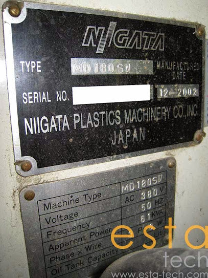 NIIGATA MD180S-IV-I6.5 (YR 2002) Used All Electric Plastic Injection Moulding Machine