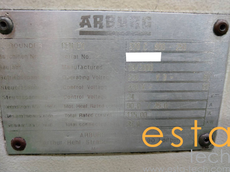 ARBURG 370C 800-250 (YR 2000) Used Plastic Injection Moulding Machine