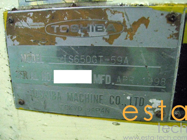 TOSHIBA IS650GT-59A (YR 1998) Used Plastic Injection Moulding Machine
