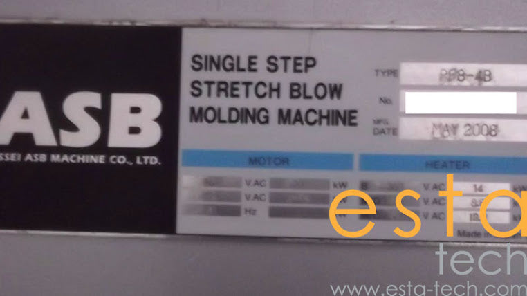 NISSEI PF8-4B (YR 2008) Used Pf-Type Biaxial Orientation Injection Stretch Blow Moulding Machine