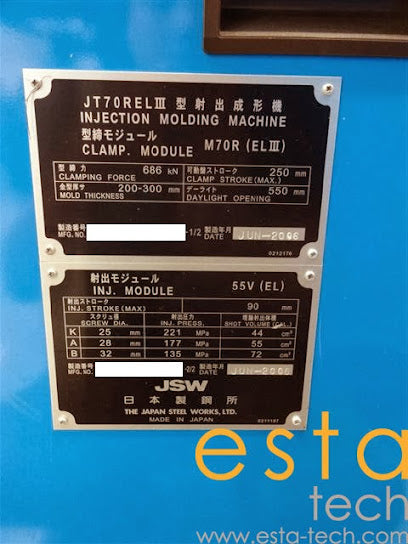 JSW JT70RELIII-55V (YR 2006) Used All Electric Rotary Vertical Plastic Injection Moulding Machine