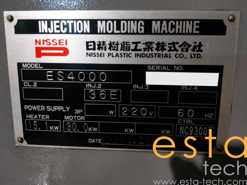 NISSEI ES4000 Used All Electric Plastic Injection Moulding Machine