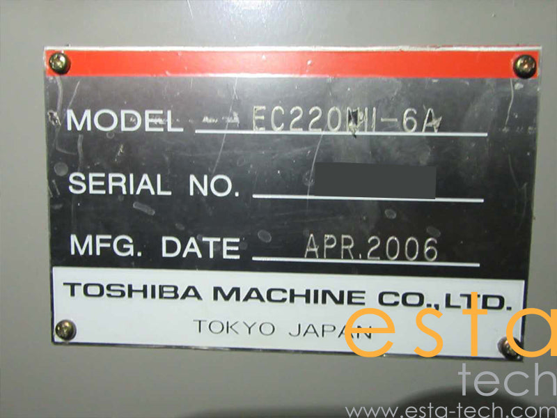 TOSHIBA EC220NII (YR 2006) Used All Electric Plastic Injection Moulding Machine