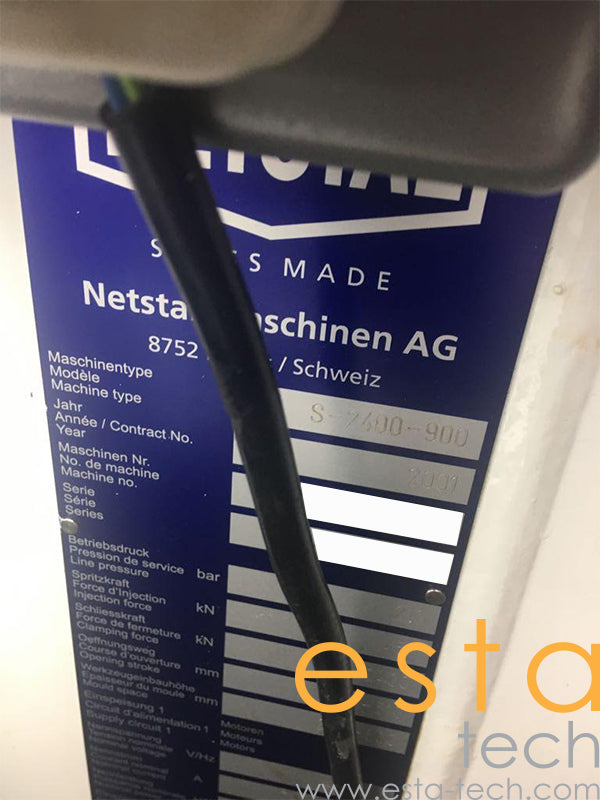 NETSTAL SYNERGY 2400/900 (YR 2001) Used Plastic Injection Moulding Machine