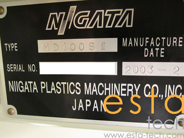 NIIGATA MD100S-III/IV (YR 2002-2003) Used Electric Injection Moulding Machine