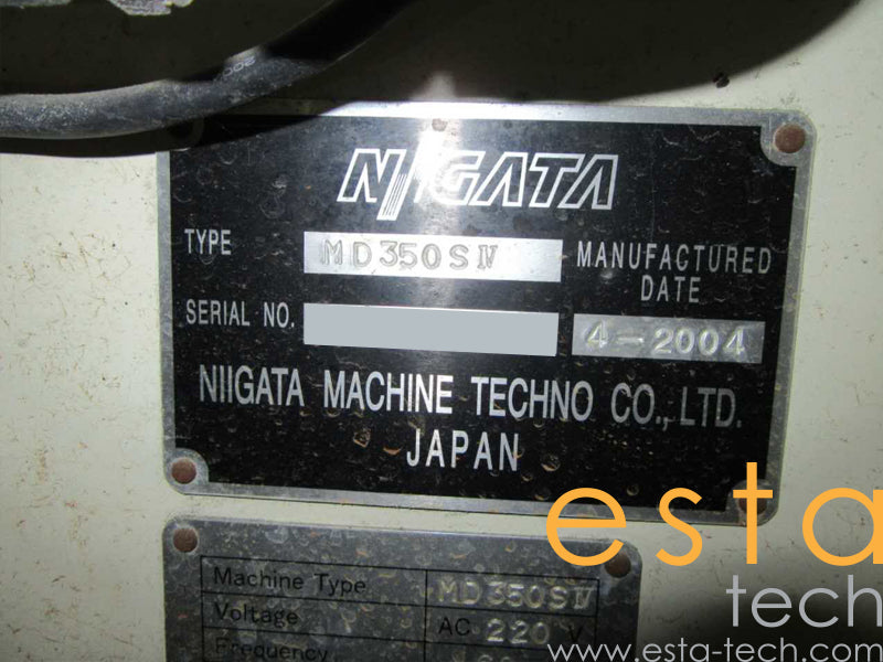 NIIGATA MD350S-IV-I-10 (YR 2006) Used All Electric Plastic Injection Moulding Machine