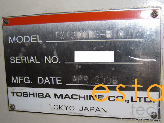 TOSHIBA IS1300DG-81A (YR 2006) Used Plastic Injection Moulding Machine