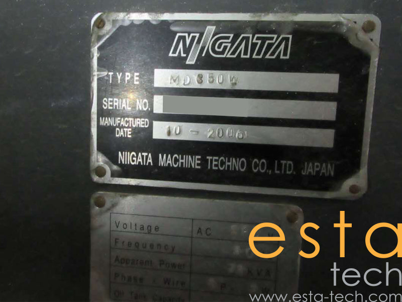 NIIGATA MD350W-I-15 (YR 2006) Used All Electric Plastic Injection Moulding Machine