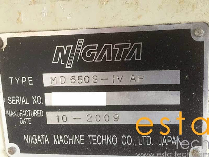 NIIGATA MD650S-IV AP I55 (YR 2009) Used All Electric Plastic Injection Moulding Machine