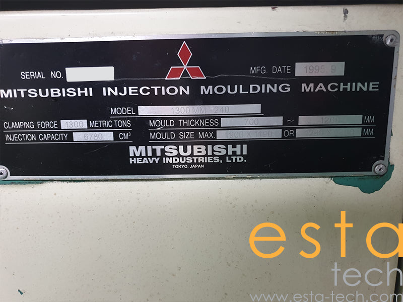 MITSUBISHI 1300MM 240 (YR 1995) Used Plastic Injection Moulding Machine