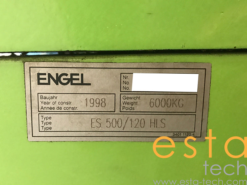 ENGEL ES 500/120 HLS (YR 1998) Used Plastic Injection Moulding Machine