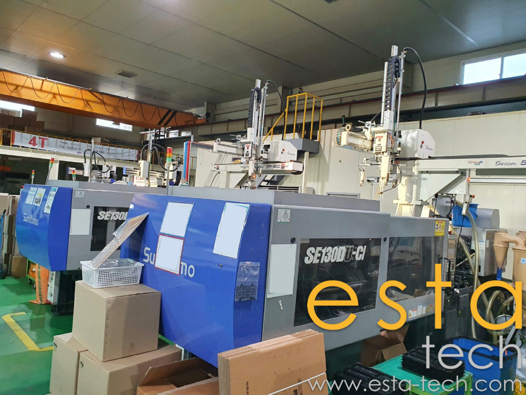 Sumitomo Injection Machine Control SUMITOMO SE130DU-CI (YR 2012) Used Two Colour All Electric Plastic Inj ...