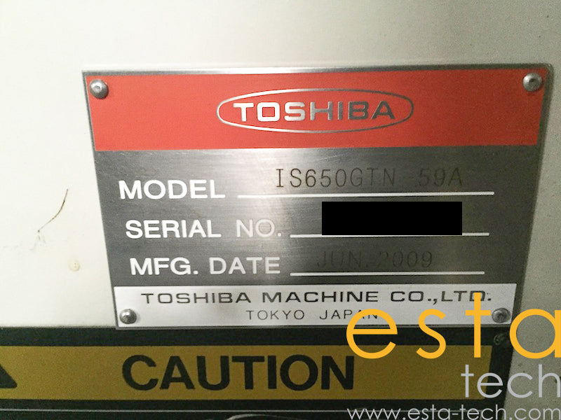 TOSHIBA IS650GTN-59A (YR 2009) Used Plastic Injection Moulding Machine