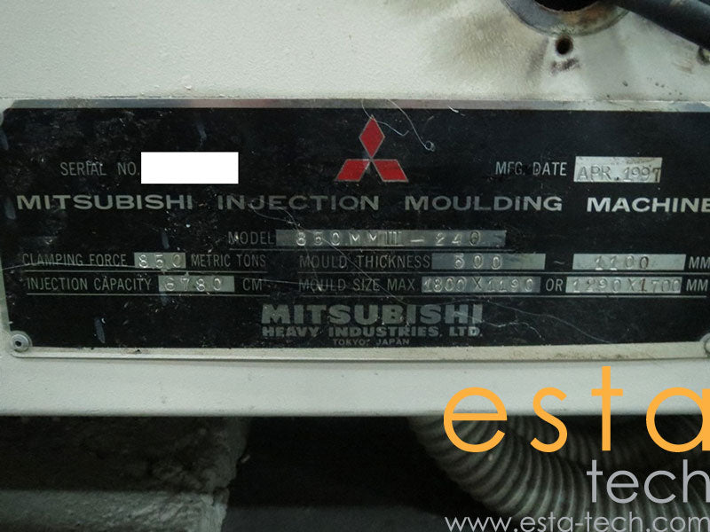 MITSUBISHI 850MMIII-240 (YR 1997) Used Plastic Injection Moulding Machine