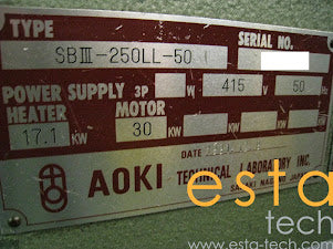 AOKI SBIII 250LL-50 (Yr 1991/92) Used Single Step Injection Stretch Blow Moulding Machine