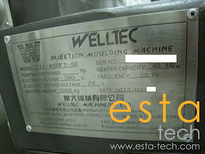 WELLTEC TTI-450FT-SE (YR 2013) MULTI-MATERIAL SERVO-DRIVEN Brand New Plastic Injection Moulding Machine