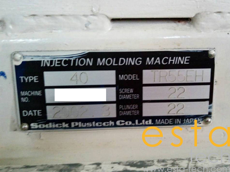 SODICK TR-55EH (YR 2002) Used Plastic Injection Moulding Machine