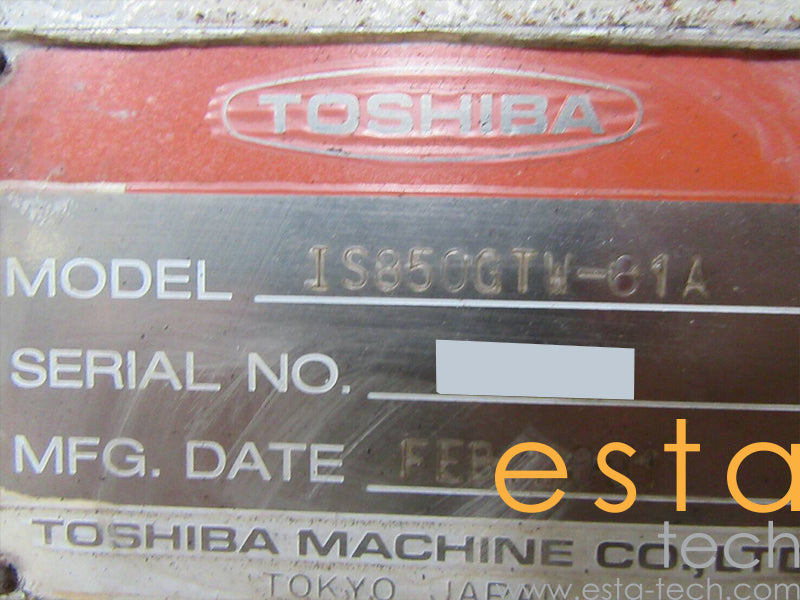 TOSHIBA IS850GTW-81A (YR 2001) Used Plastic Injection Moulding Machine