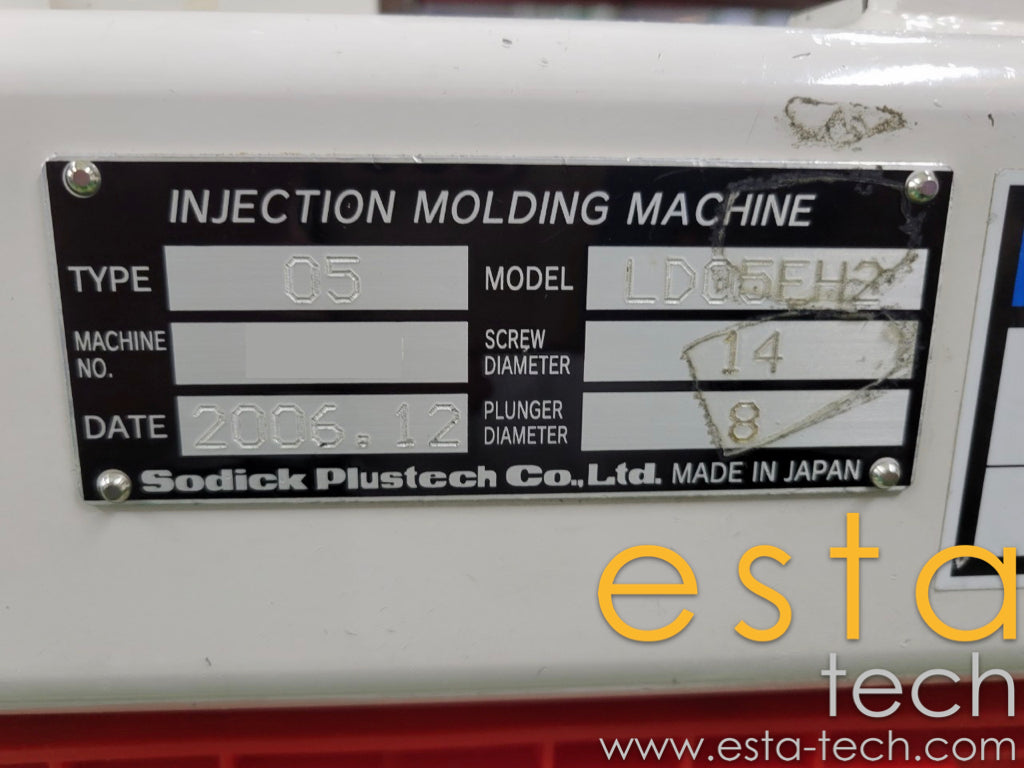 SODICK LD05EH2 (YR 2006) Used Plastic Injection Moulding Machine